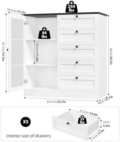Transforming Our Space: A Review of the HOSTACK 5 Drawer Dresser
